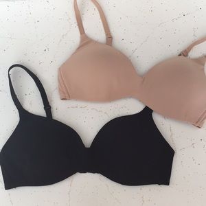 Calvin Klein padded bras.